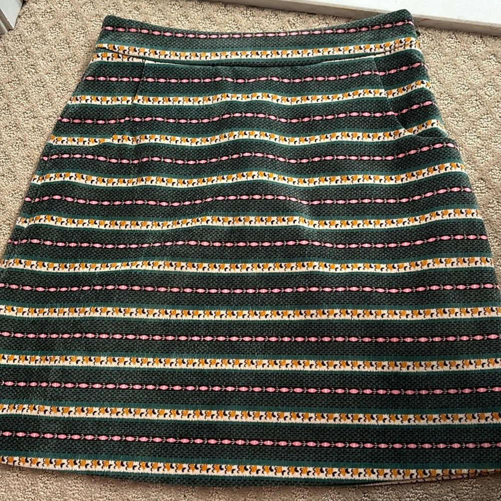 Traffic People High Waisted Colorful Suede Skirt